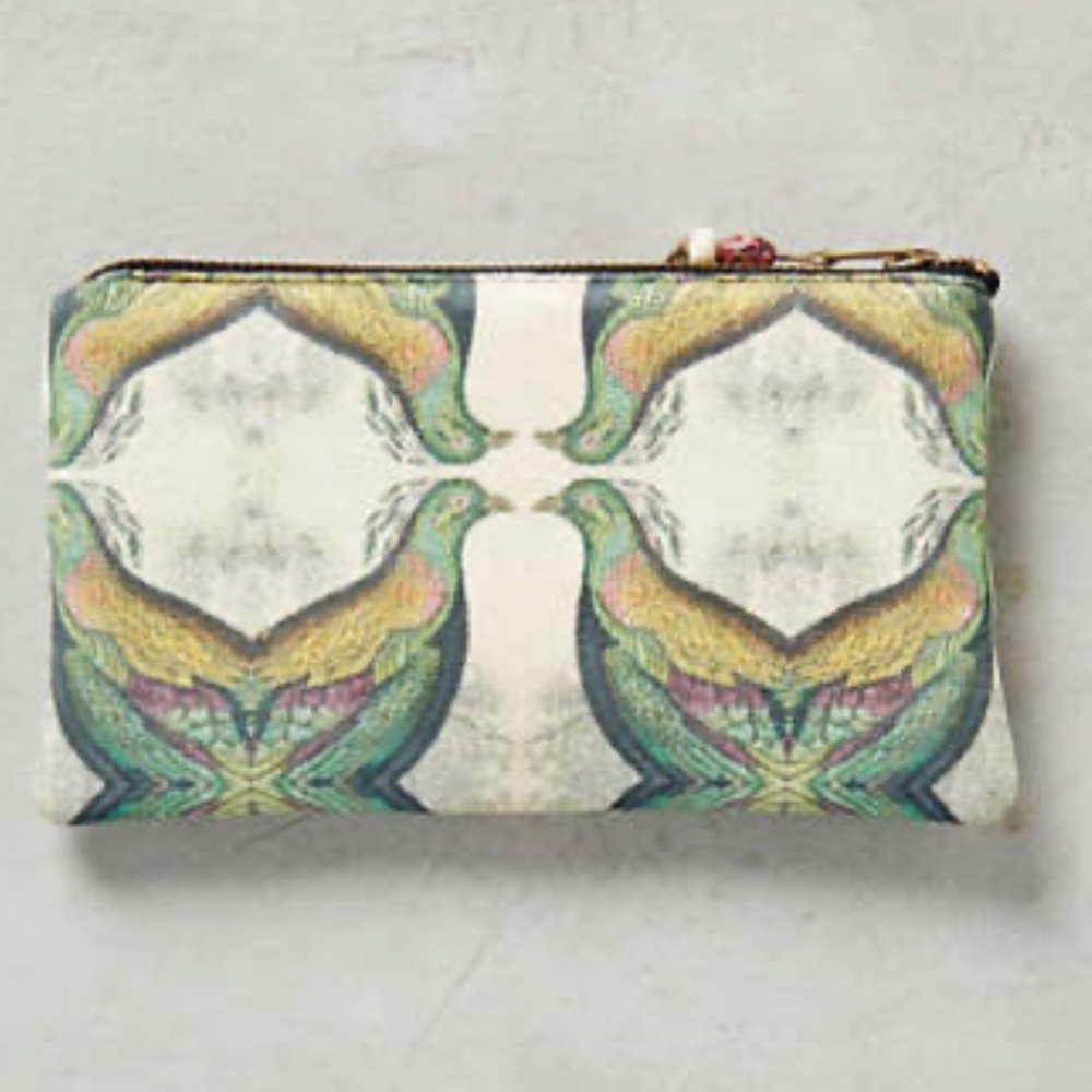 Anthropologie La Grande Peacock pouch